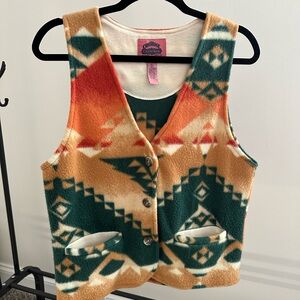 Cambridge Country Store Multicolor Patterned Vest